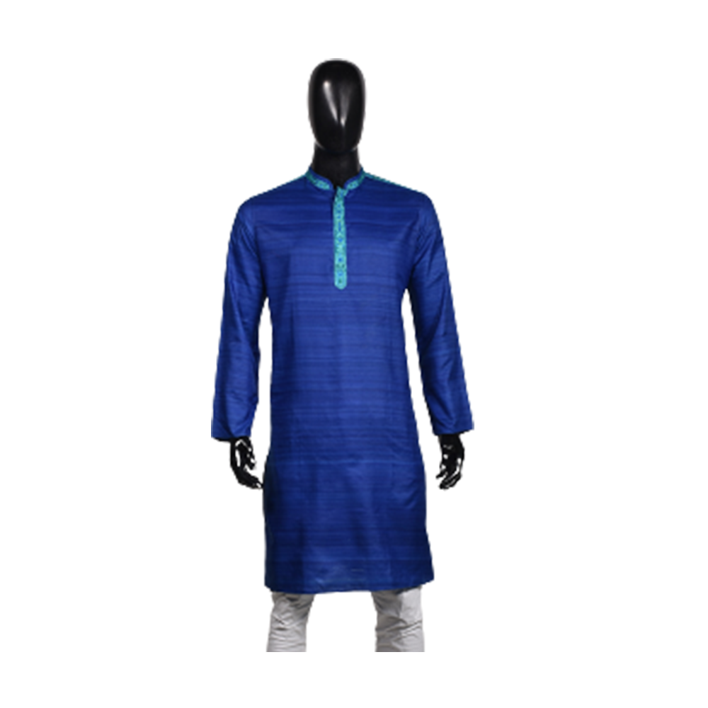 Blue Silk Panjabi for Men Blue Silk Panjabi for Men